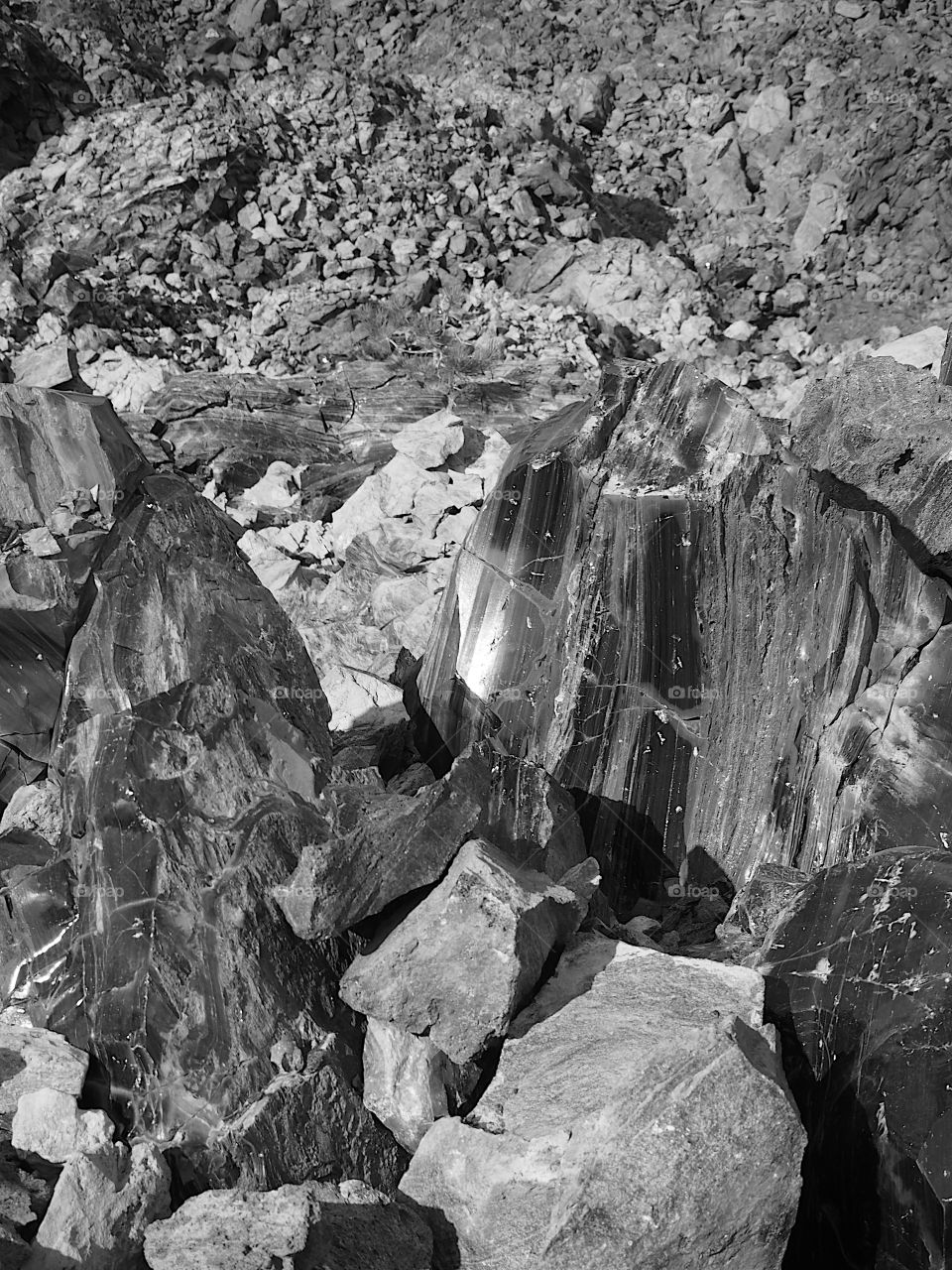 Rugged terrain of the Big Obsidian Flow 