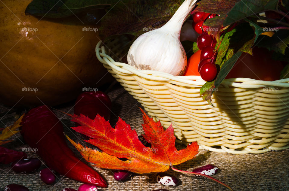 still life with vegetables