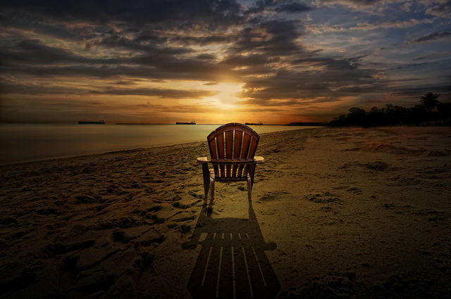 a chair at kemala beach