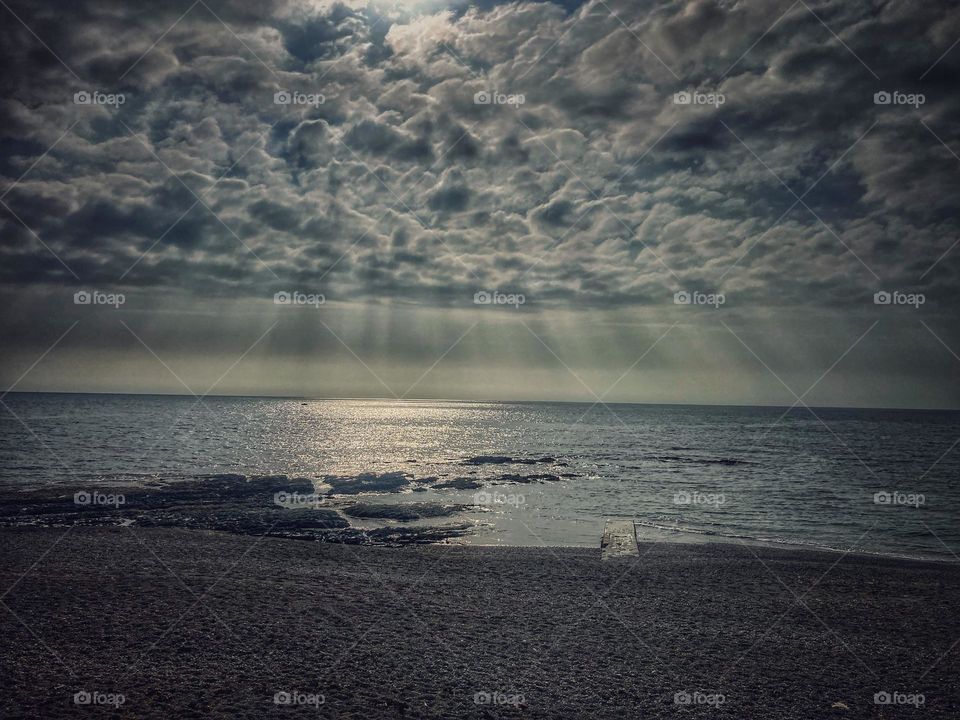 Sun going down in Aberystwyth 