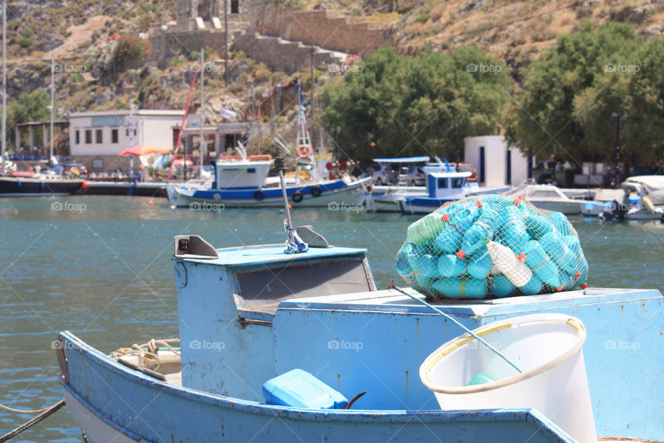 boats sea port greece by traviata