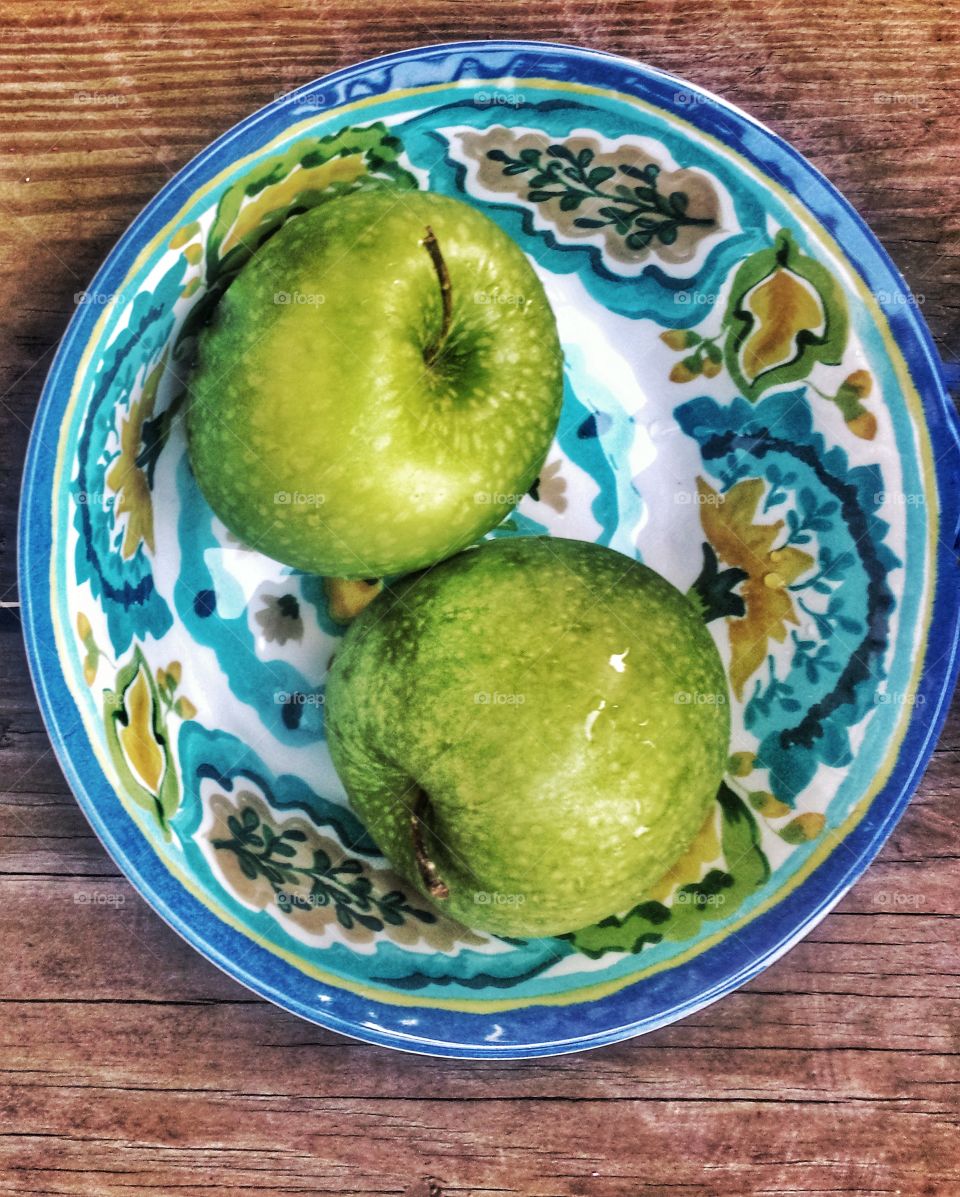 Food. Green Apples