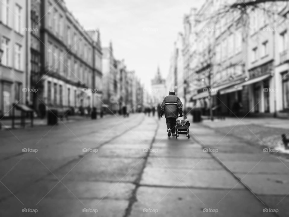 Man walking in street