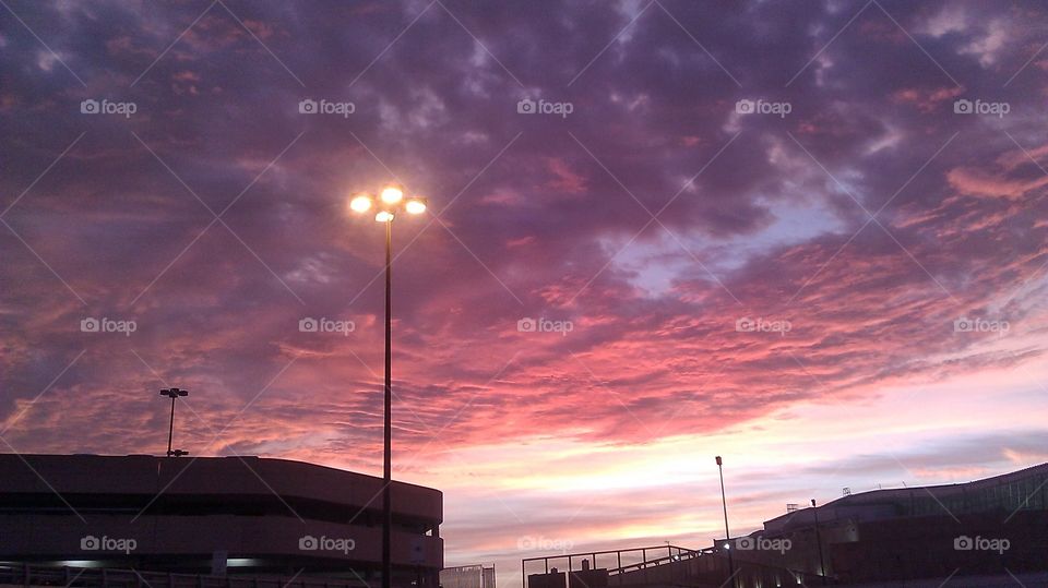 Pink Sky International  . A picture of the sky at Memphis International.