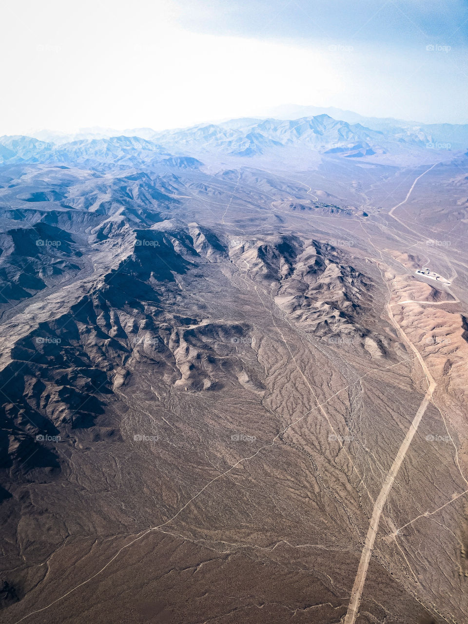 View of Nevada from airplane 