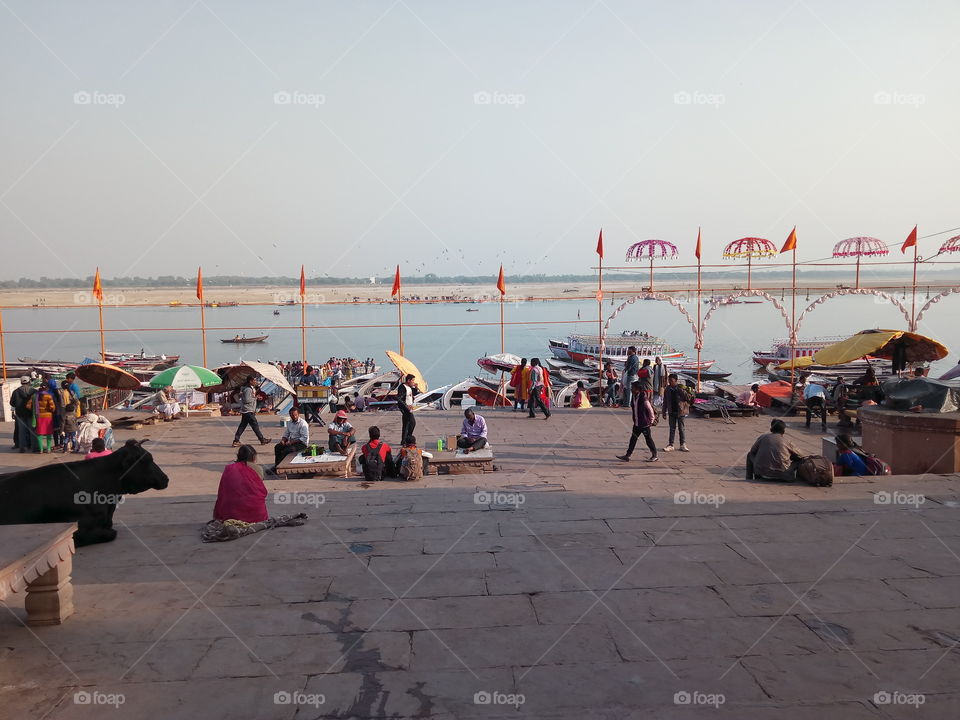 ganga River in Varanasi. it's butifull place.