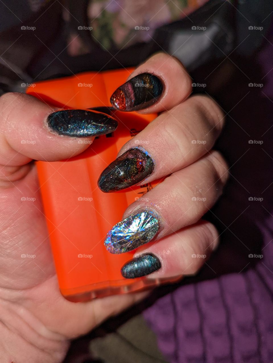 experimental diy nail art.