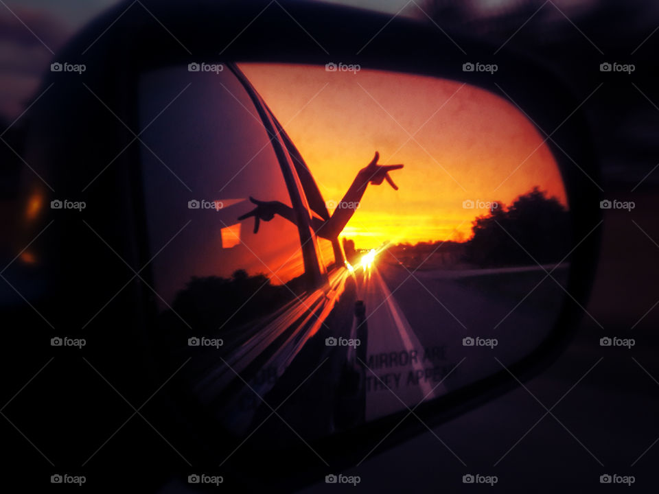 Cruising with the window down, on a summer night.