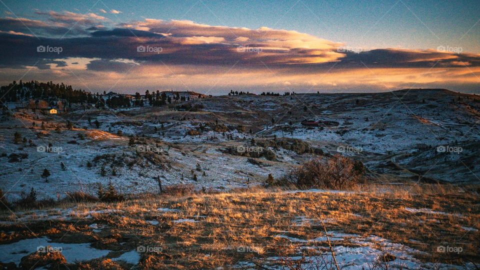 Montana typical landscape and sunset. Part 2.