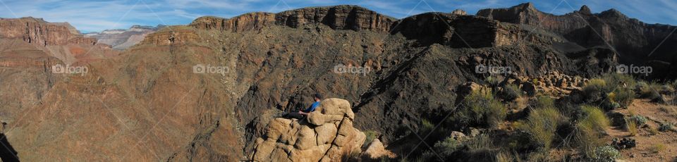 Hiking to the base of the Grand Canyon in Arizona