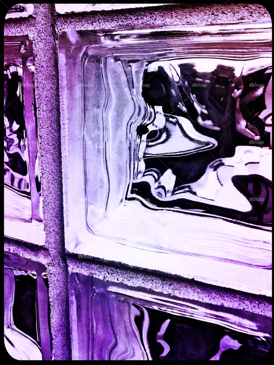 Purple Glass Block Wall