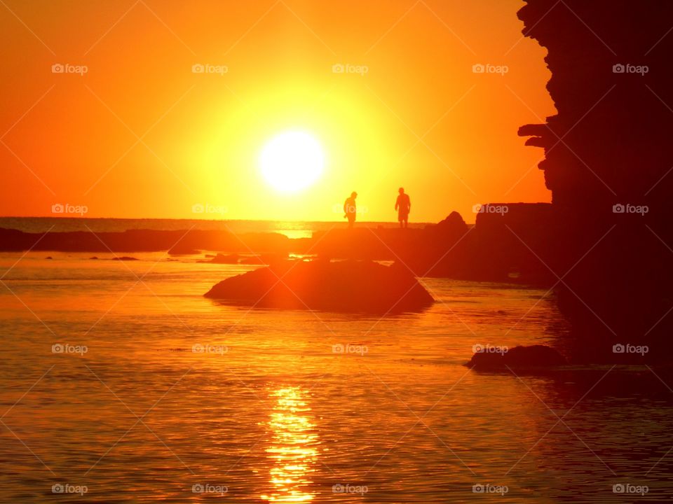 Sunset, Dawn, Evening, Water, Sun