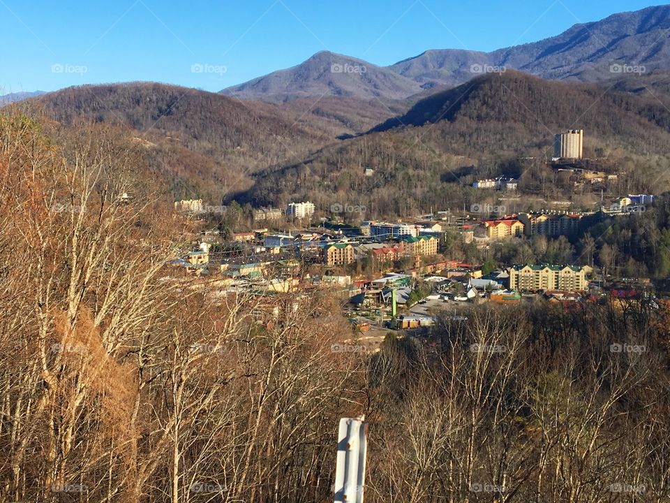 Overview of Gatlinburg before the fires