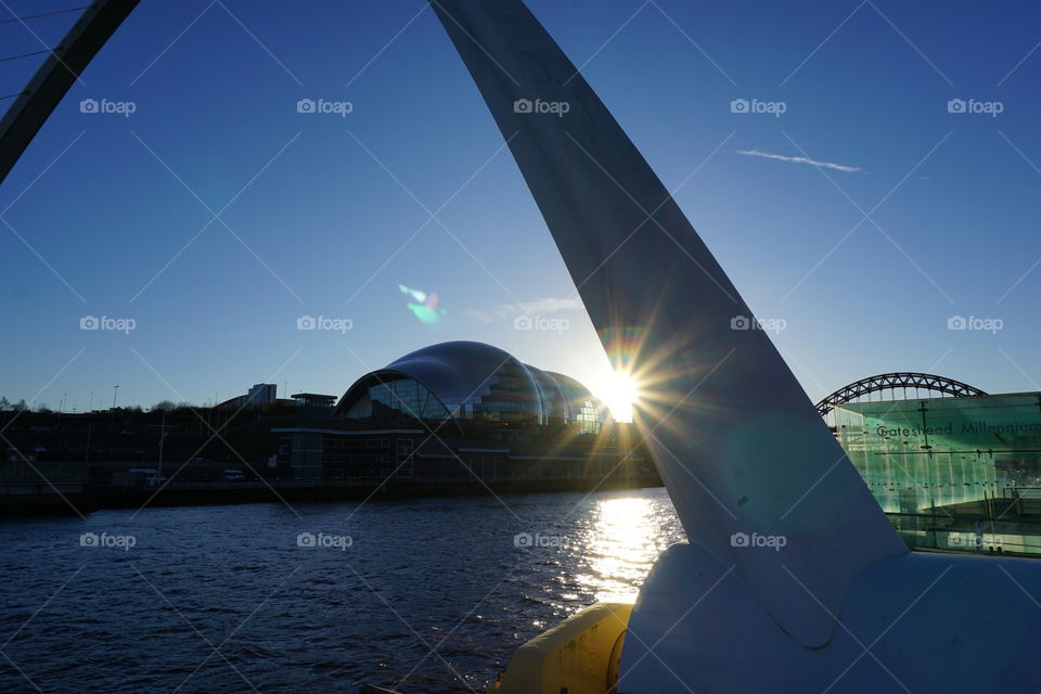 Sunset off The Millenium Bridge over The Tyne