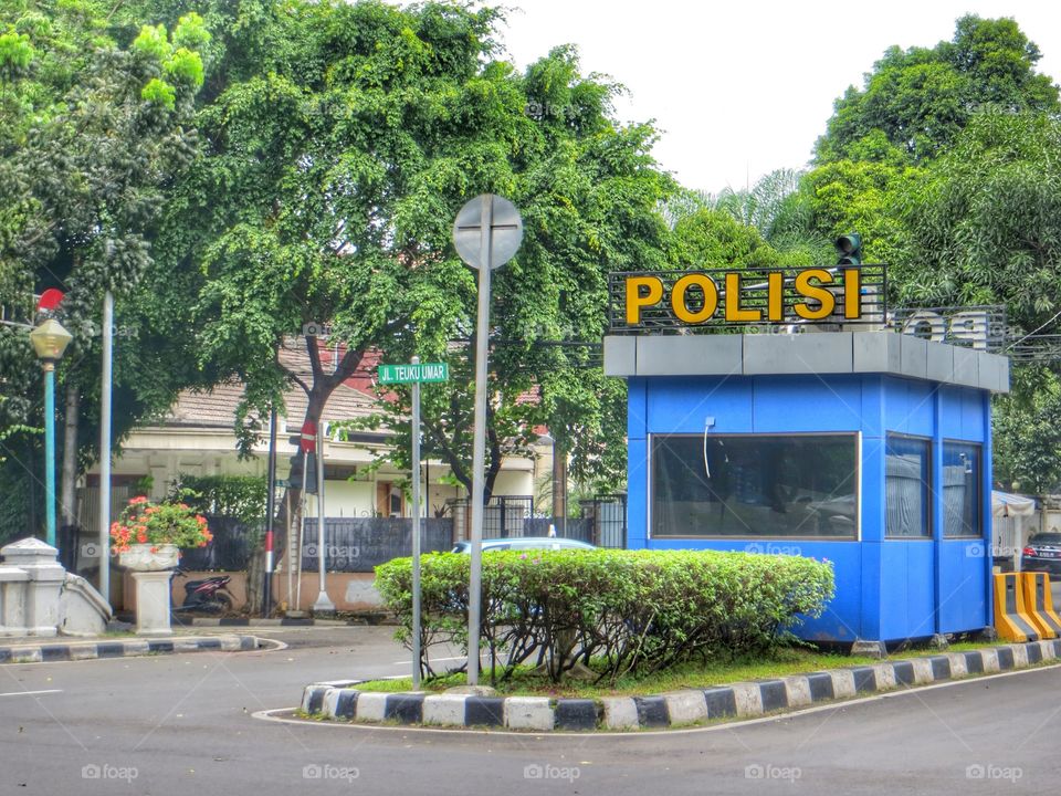 Police station in Menteng, Jakarta