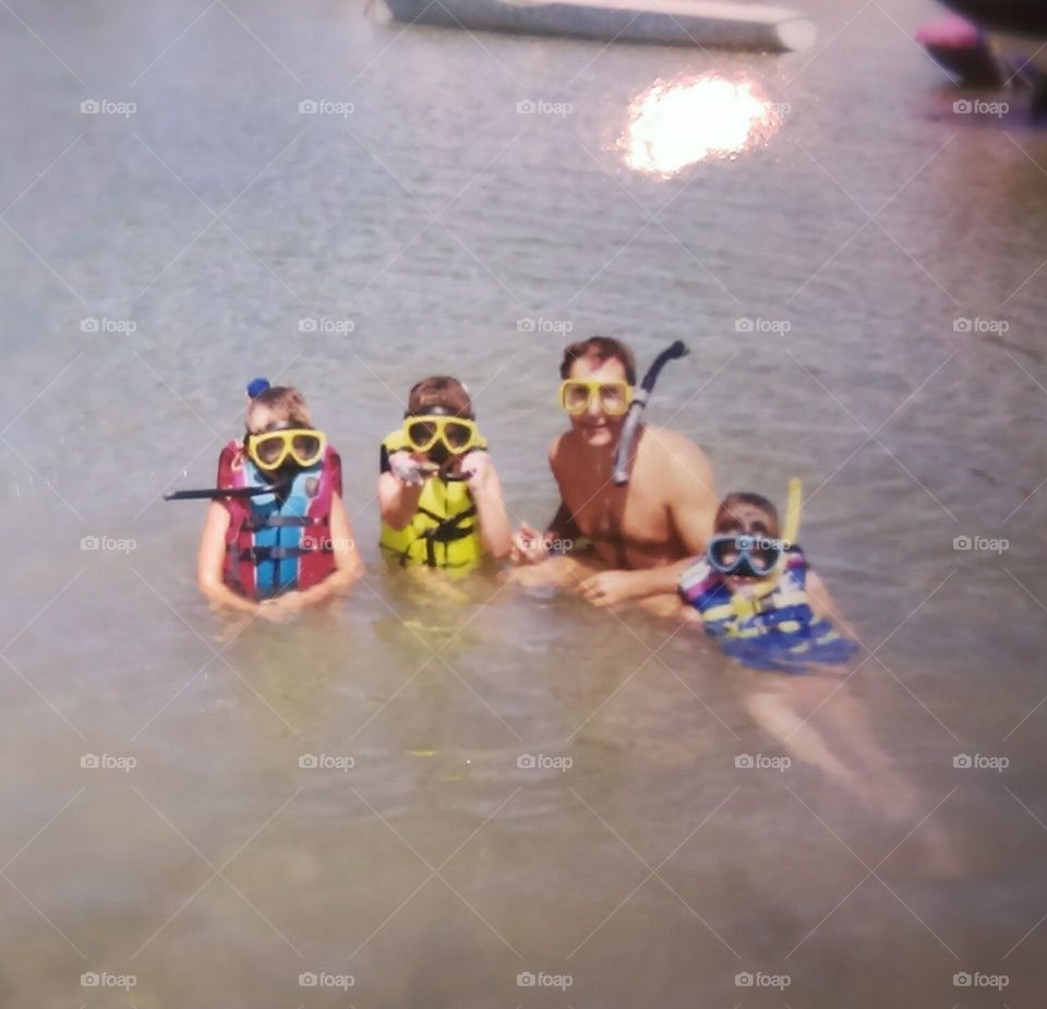 Snorkeling Family