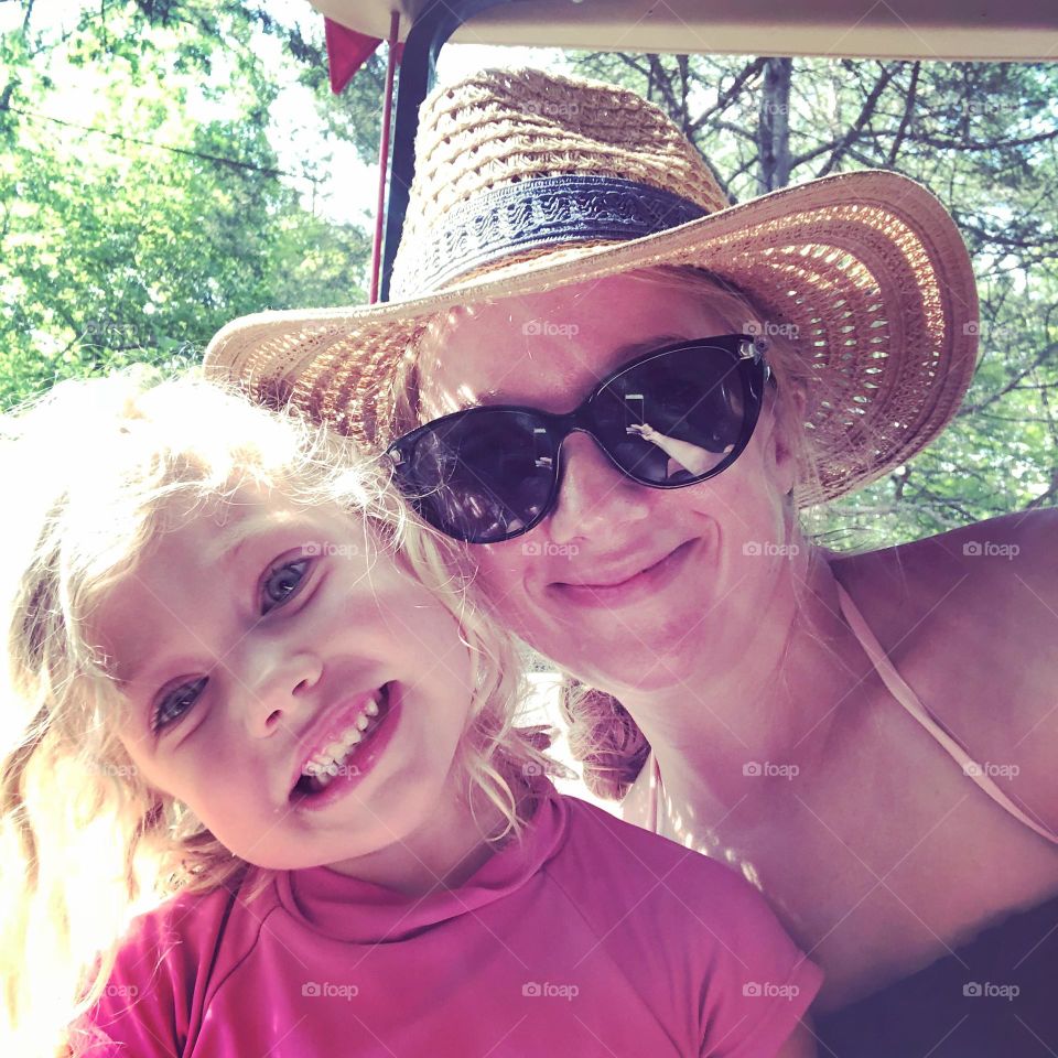 Mother and daughter loving summer 