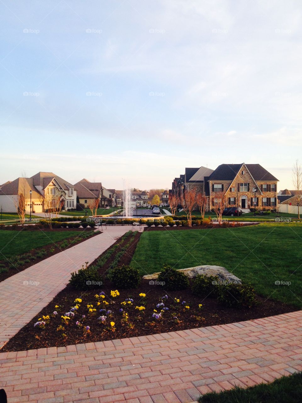 Beautiful subdivision park with fountain. Palatine Park 