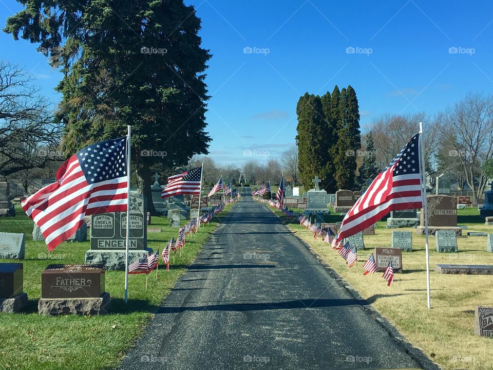 Cemetery flags