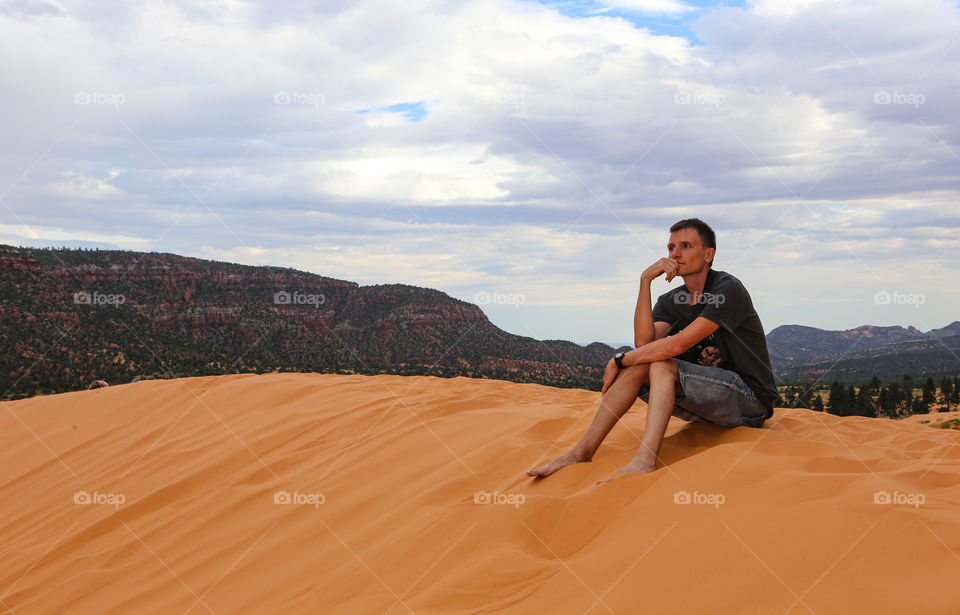 Man in desert 