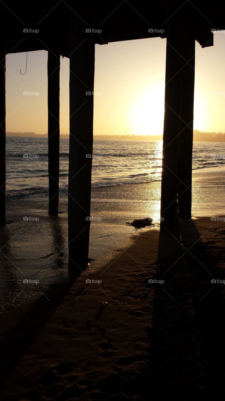 Under the Santa Cruz pier