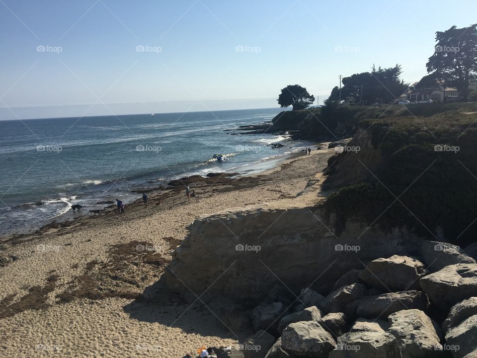 Cliff and coast in Santa Cruz 