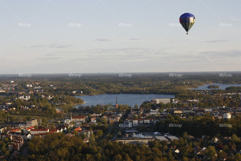 Hot air ballon flight