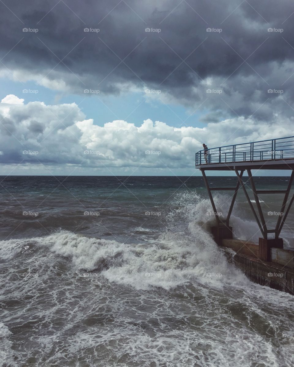 Storm at the sea 