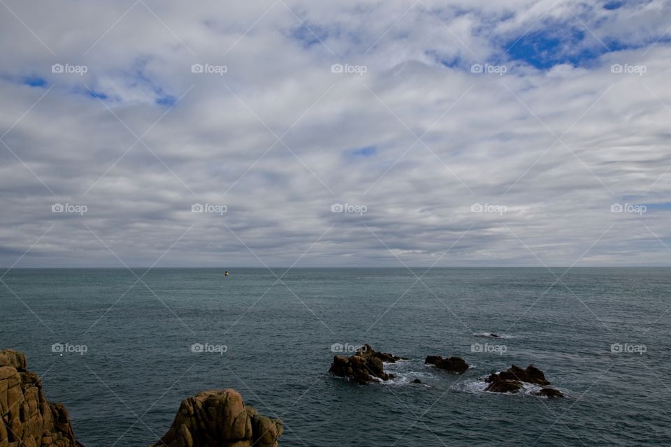 beach and rocks in brittany