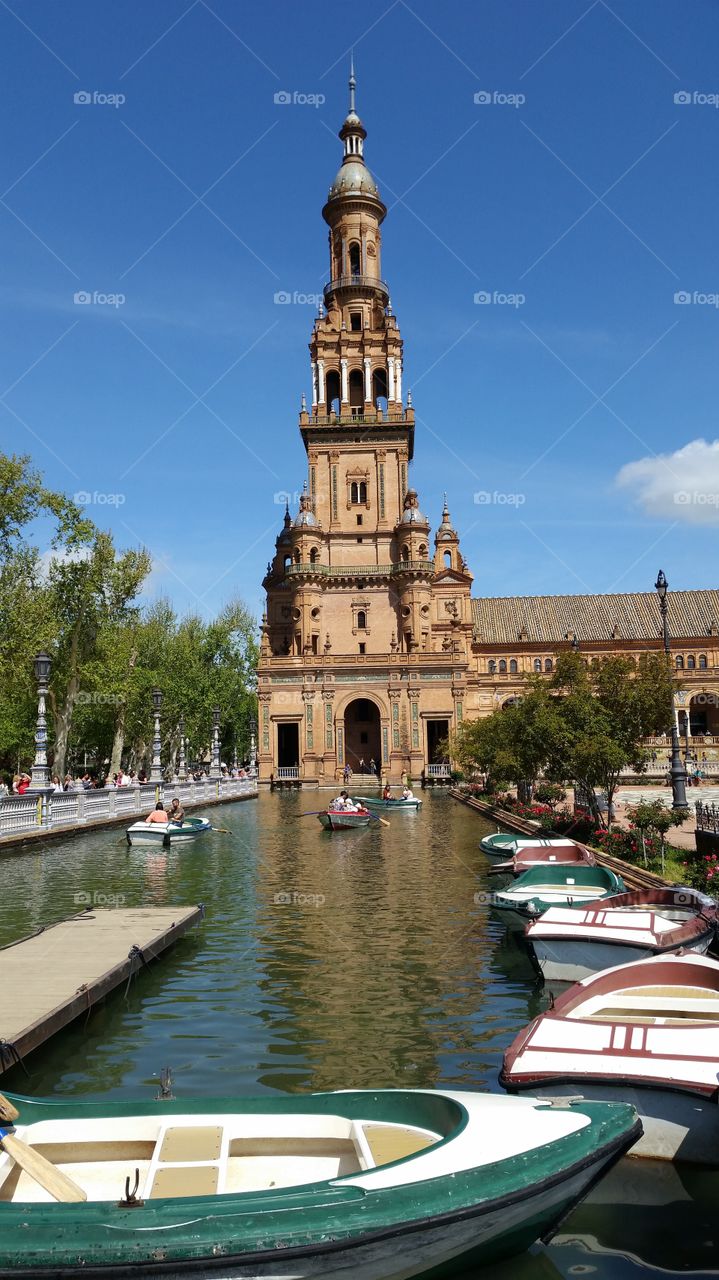 Sevilla, Monument & Boats, Spain