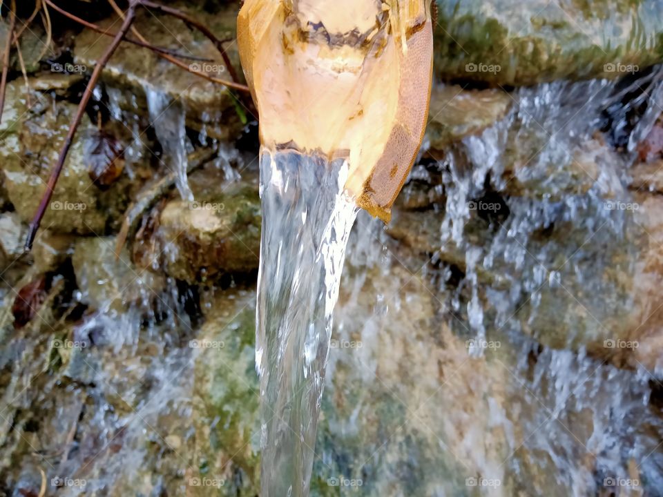 Beautiful waterfall nice looking image view