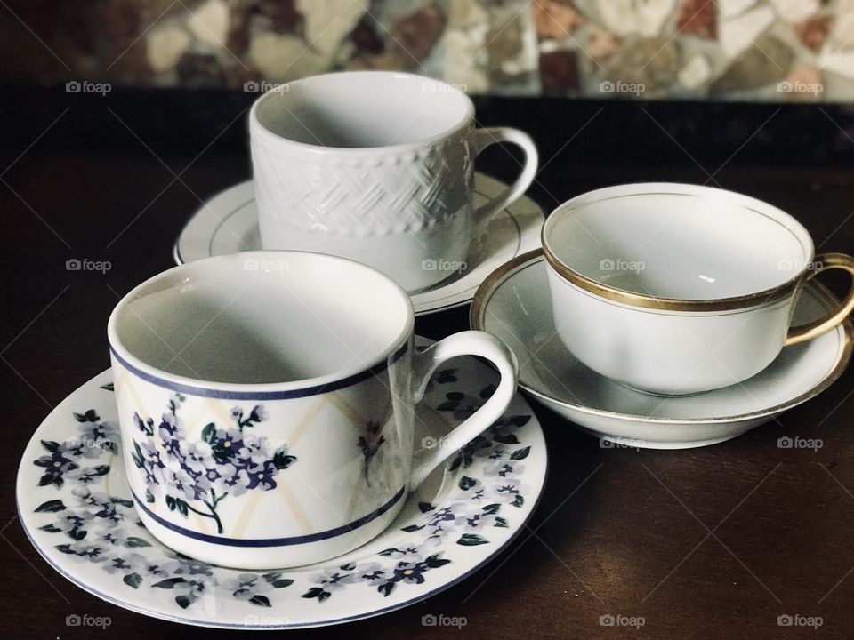 Three tea cups 
