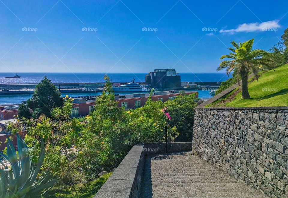Funchal city harbor MadeiraIsland - Portugal 