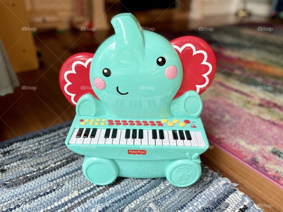 Fisher Price Elephant Piano, Baby Toys, Fisher Price Infant Toys