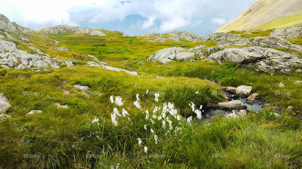 Landscape in Mont-de-lans in France
