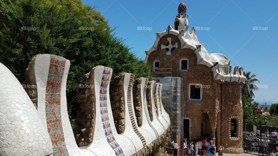 Mosaic views-Gaudi and Park Guell