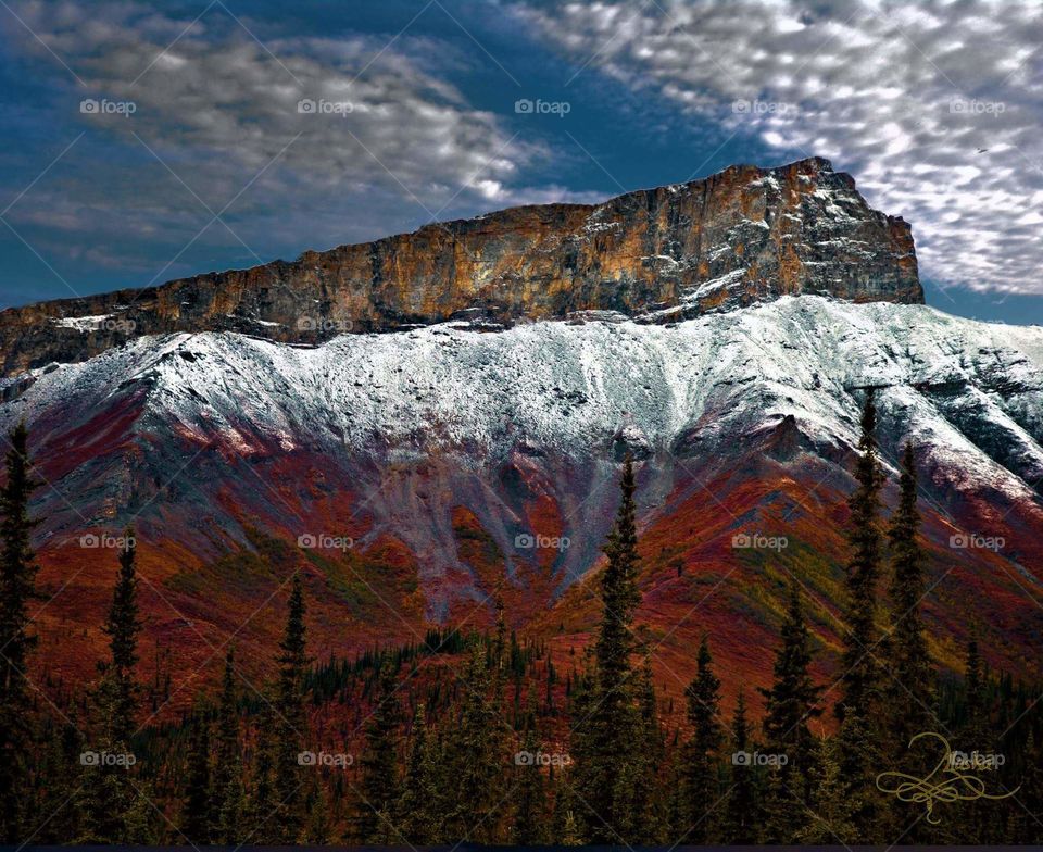 Alaskan fall mountains