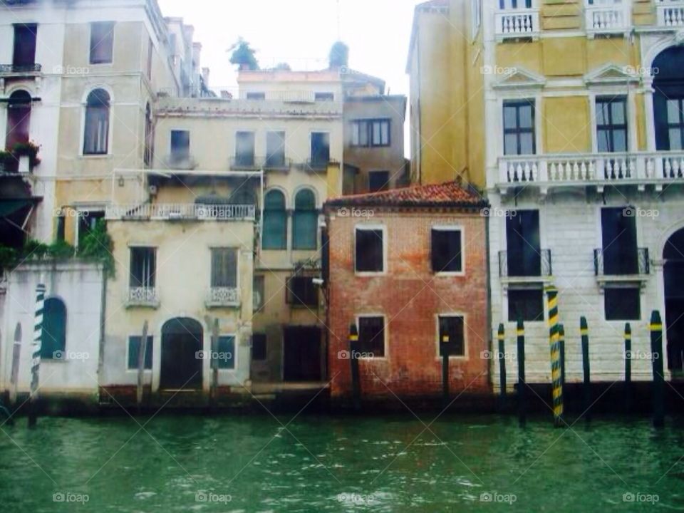 Venetian house fronts . Venice 