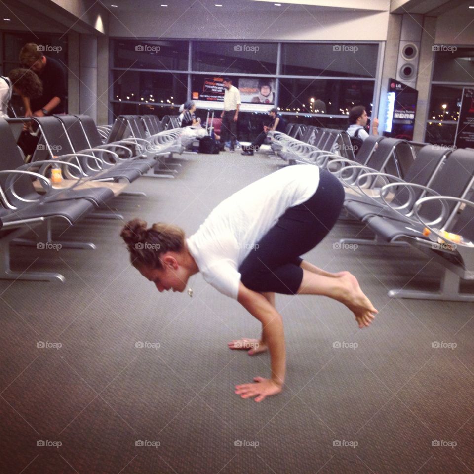Airport yoga 
