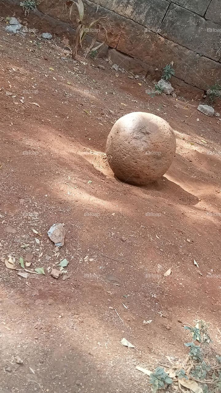 Holy round stone at temple!