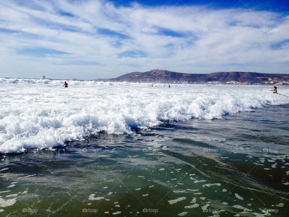 View of agadir beach