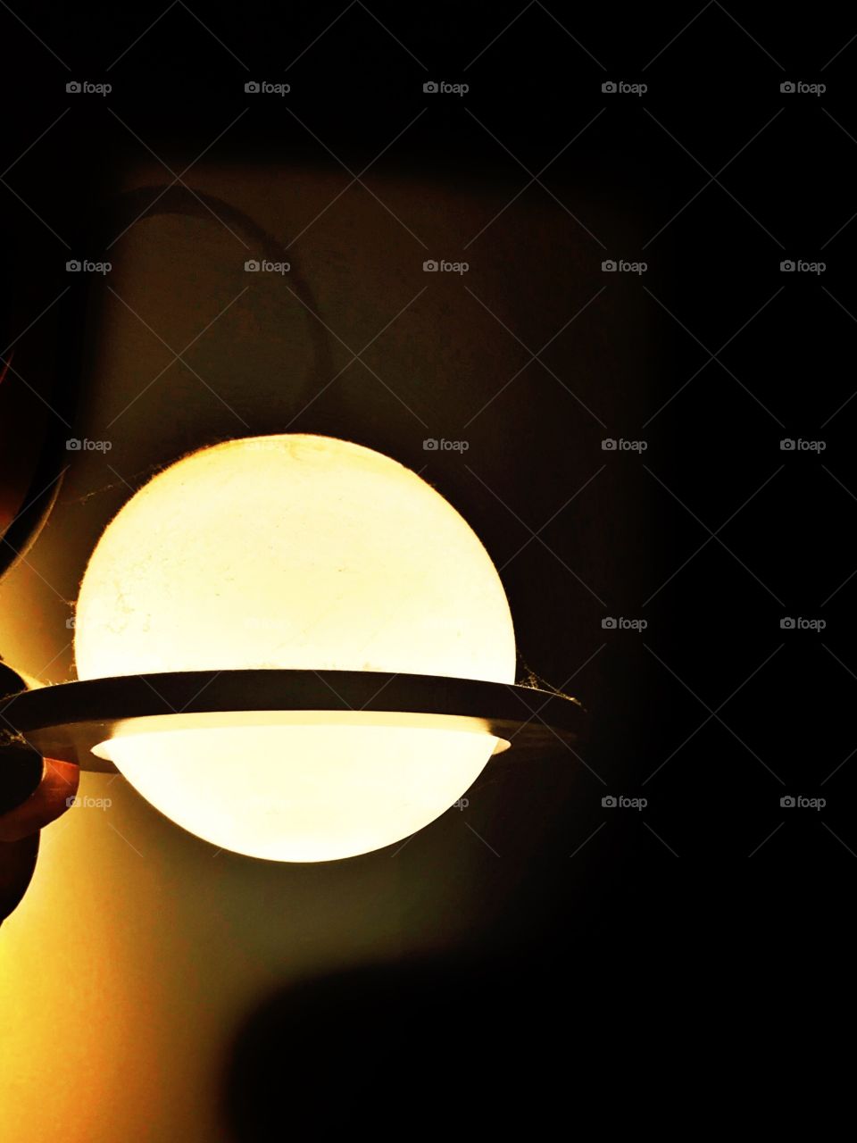 Night photography.

A hanging wall lamp ...