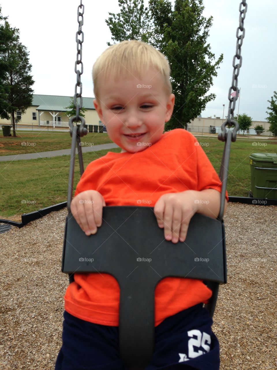 Swinging at the park 