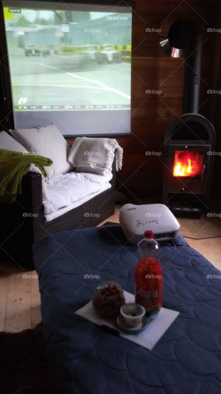 Kamin Ecke Gartenhaus