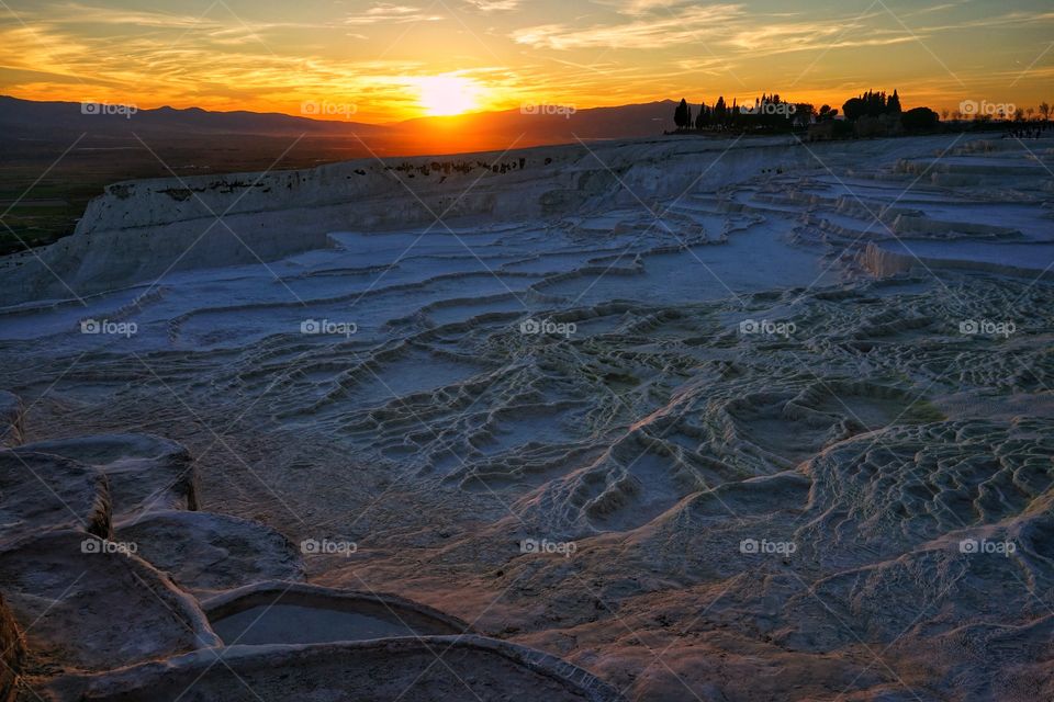 Pamukkale Denizli sunset