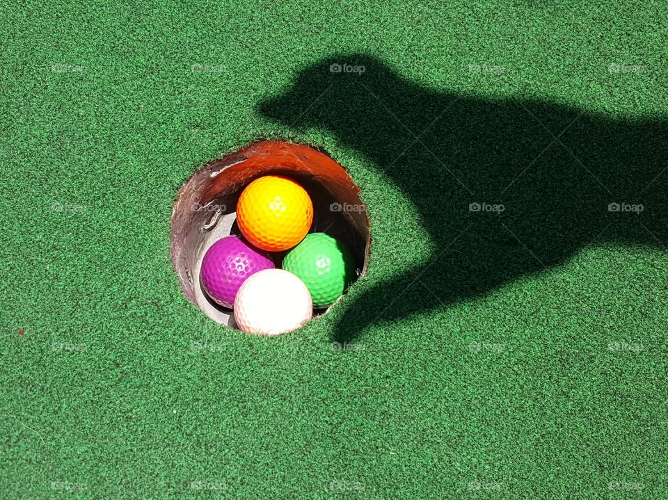 Colorful golf balls