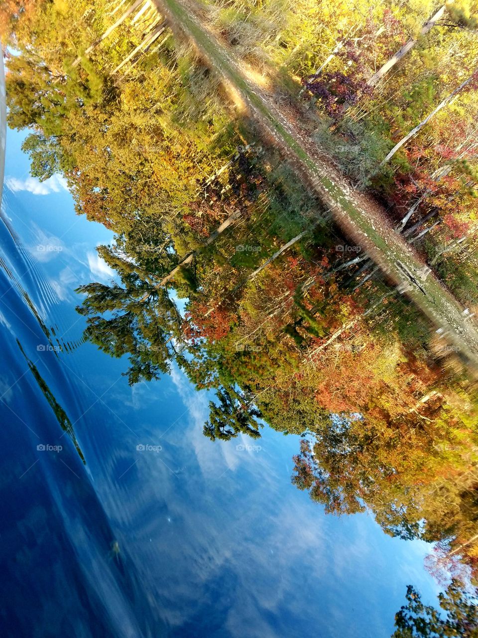 kayaking on a fall day.