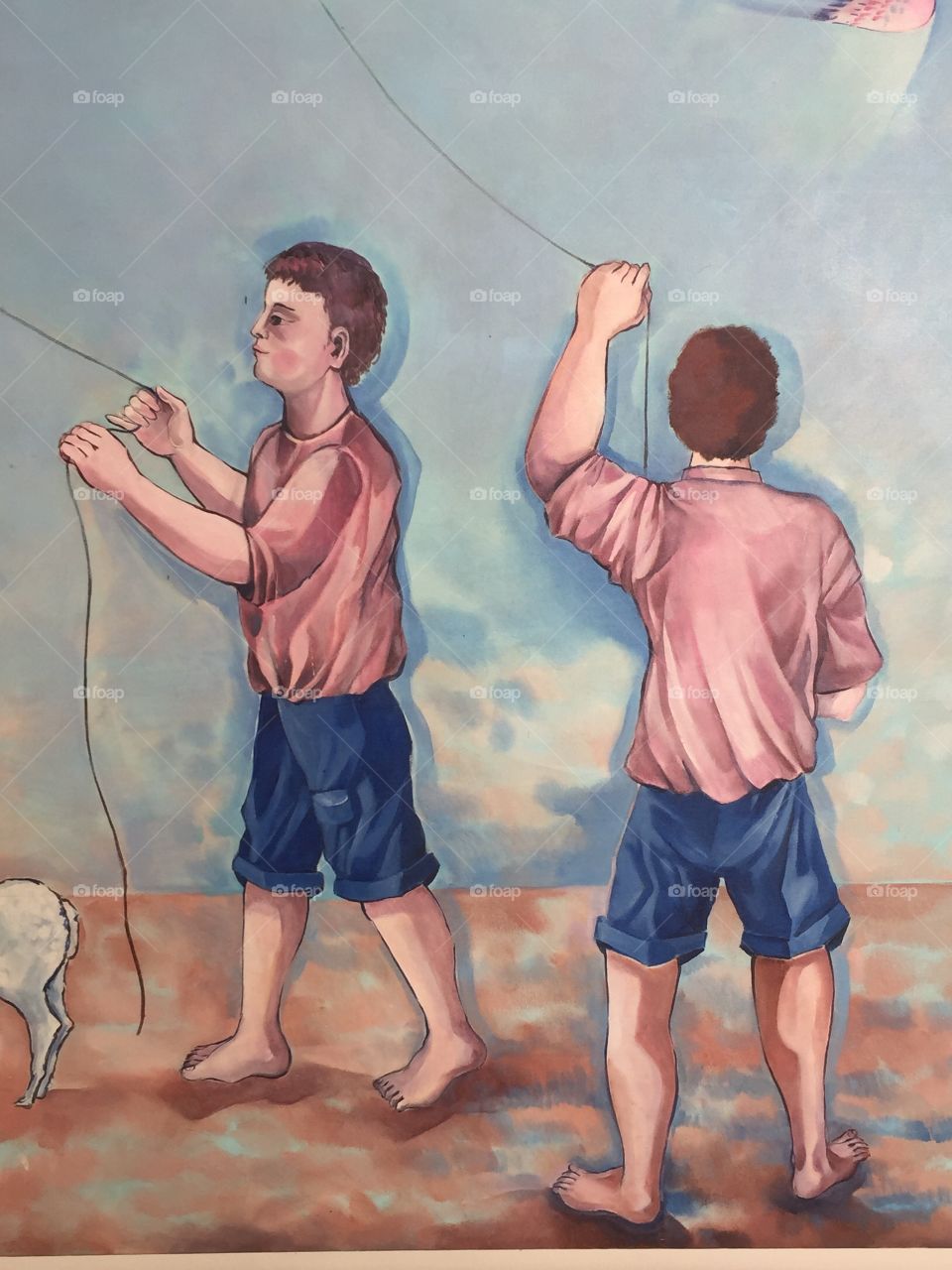 Painting at the airport wall