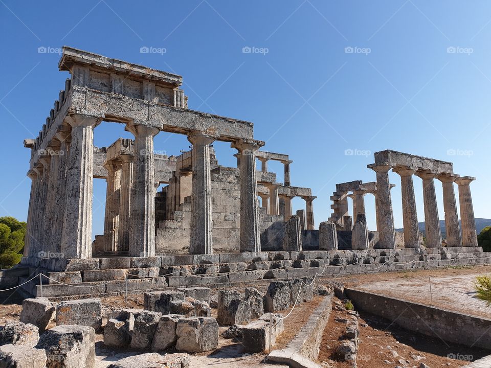 Temple of Aphaia in Aegina island, Greece