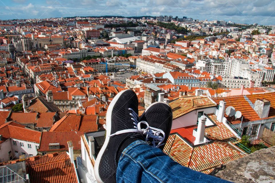 Looking over lisbon Portugal 